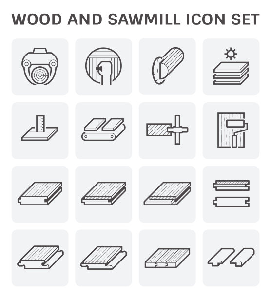 木头锯木厂图标图片下载