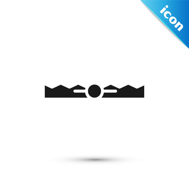 黑色陷阱狩猎图标孤立在白色背景。矢量图图片下载