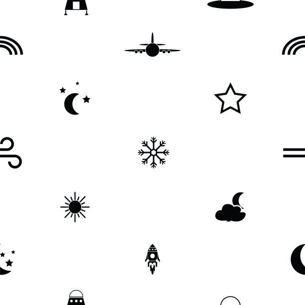 天空无缝图案背景图标。图片下载