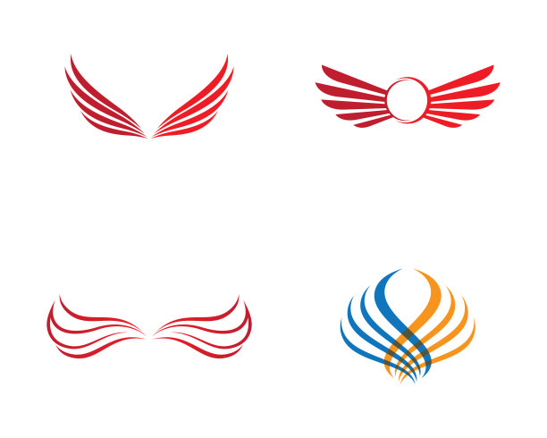 翼矢量图标插画设计图片下载