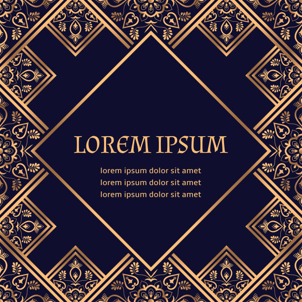 奢华背景皇家图案矢量。阿拉伯式瓷砖婚礼请柬。复古设计的派对邀请卡，美容水疗沙龙传单，保存日期，假日模板。图片下载