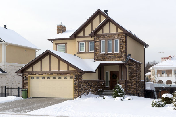 圣诞节郊区的房子图片下载