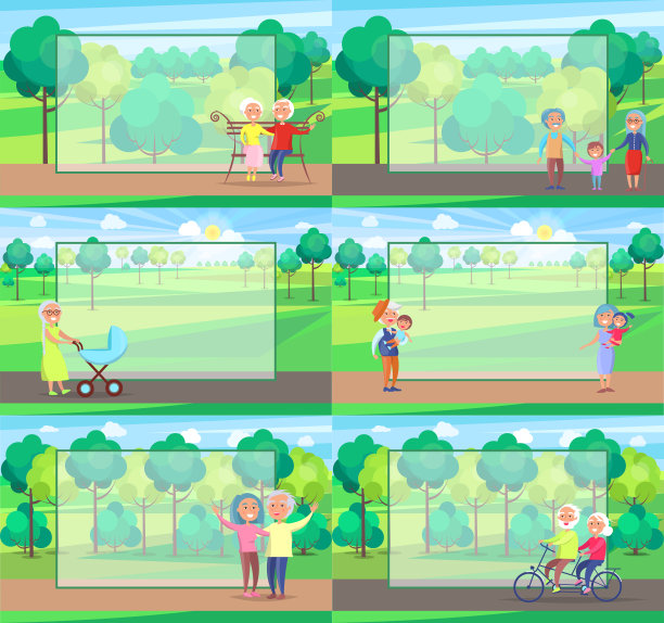 成熟的人在一起，爷爷奶奶坐，骑，走图片下载