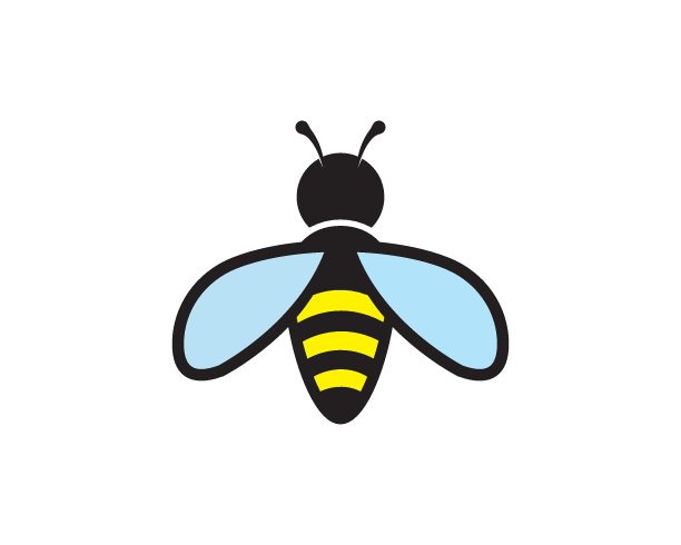 蜜蜂Logo模板矢量图标图片下载