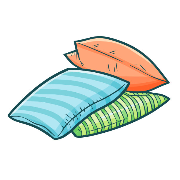 三个用于室内装饰的枕头图片下载