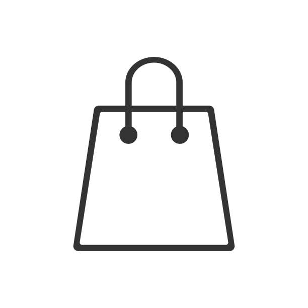 购物袋图标上的白色背景图片下载