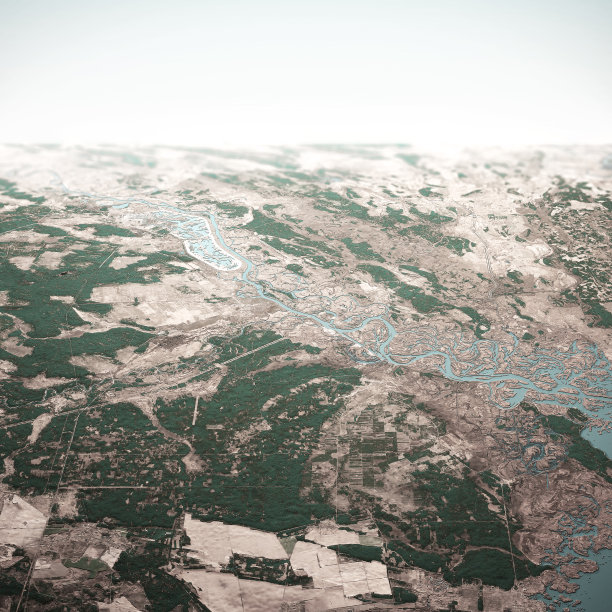 切尔诺贝利普里皮亚特河乌克兰3D渲染地平线鸟瞰图从南部2019年4月图片下载