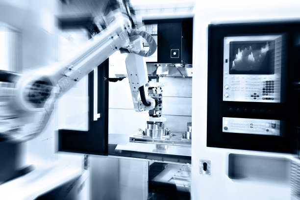 立式铣削中心和机械臂图片下载