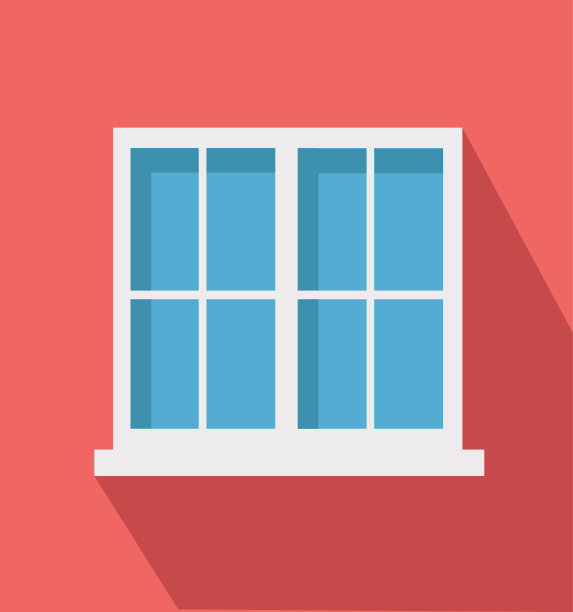 窗口图标在平面风格图片下载