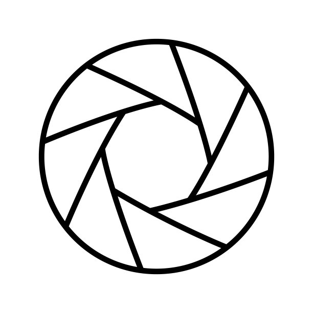 相机快门线图标孤立在白色背景上图片下载