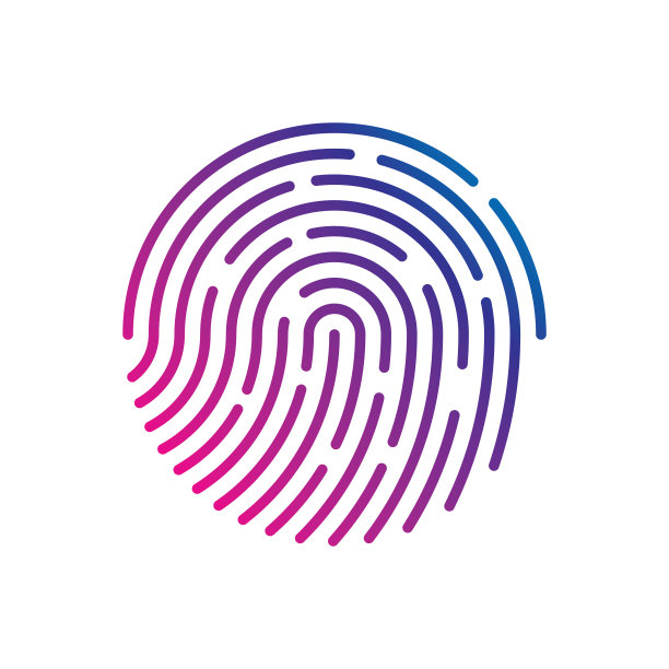 带梯度的人体指纹安全检查图片下载