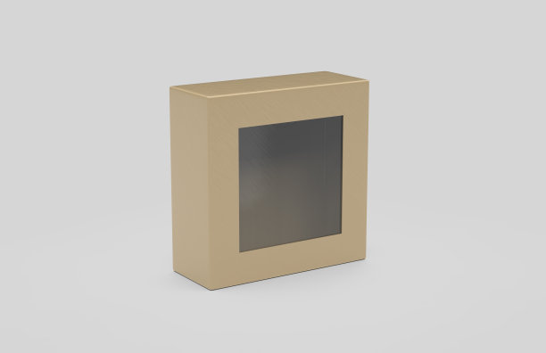 空白纸板带走纸盒包装的三明治，食品，礼品，玩具，软件等产品与塑料窗口，模拟模板在孤立的白色背景，3d插图图片下载