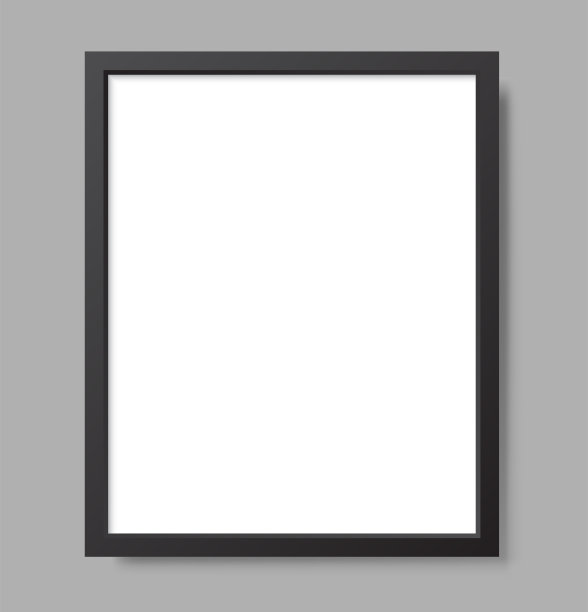 空的白色框架在现实主义风格。矢量图图片下载