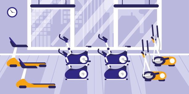 运动体育馆场景孤立图标图片下载