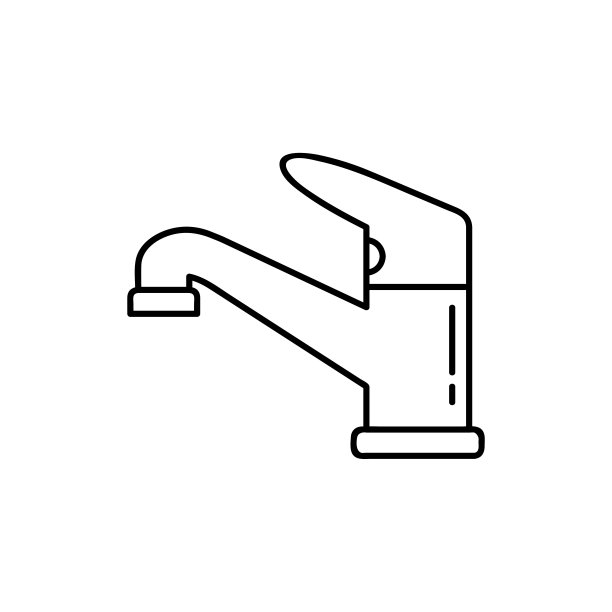 水龙头矢量线条图标图片下载
