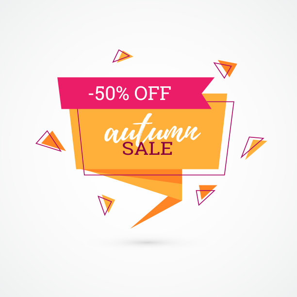 秋季促销设计采用扁平化风格图片下载
