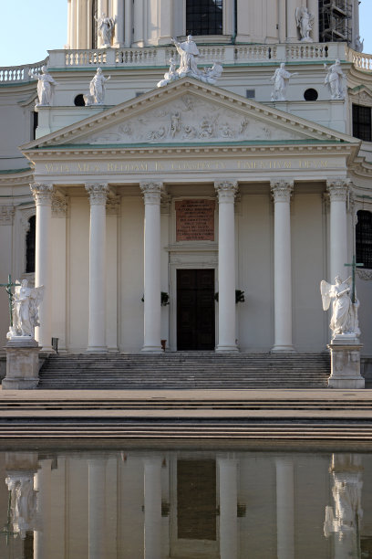 圣查尔斯教堂，查尔斯教堂，奥地利维也纳图片下载