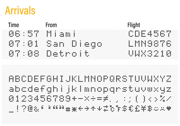 LED数字字体、字母、数字和符号图片下载
