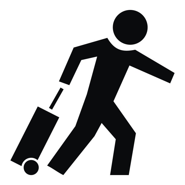 带公文包的人，黑色图标，eps。图片下载