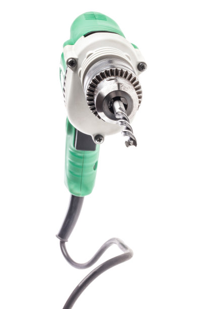 电钻隔离在白色背景上图片下载