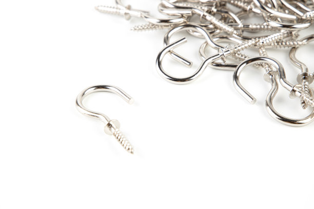 金属休息杯窗帘挂钩。图片下载