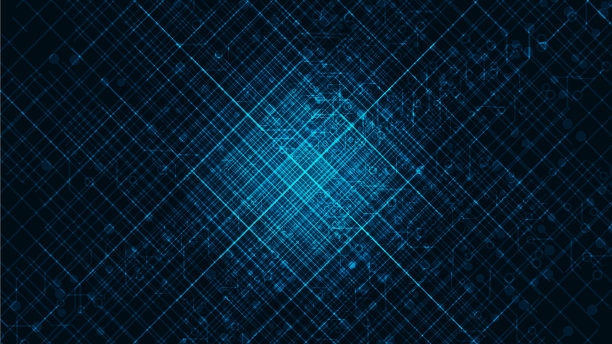 大数据与电路芯片的技术背景，高科技和安全的概念设计，文本输入的自由空间，矢量插图。图片下载