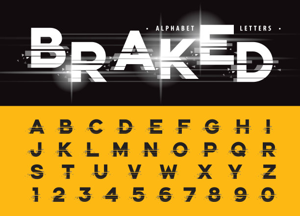 故障向量现代字母图片下载