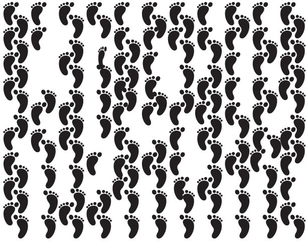 脚标志图标矢量图片下载