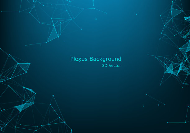 几何抽象连接线与点。大数据可视化。分子和通信背景。社交网络信息。现代科技理念。图片下载