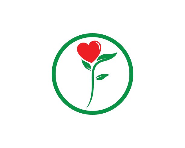 玫瑰花卉标志模板图片下载