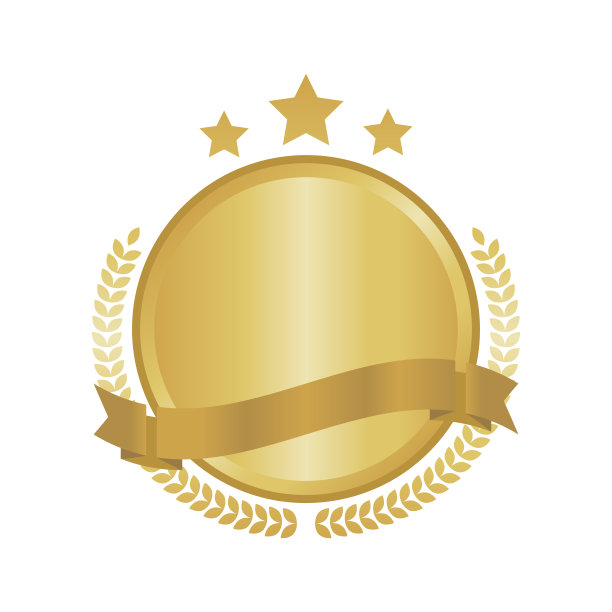 现代金圈金属徽章，标签及设计元素。矢量插图。图片下载