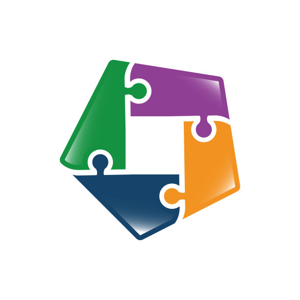 重新排列部分拼图标志设计矢量图标图片下载