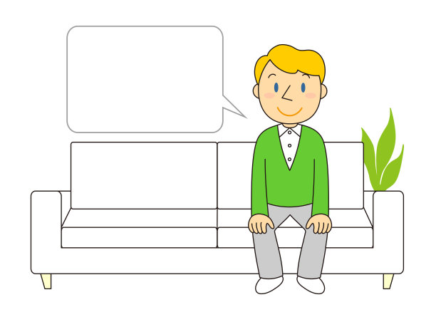 沙发年轻人吹出插图剪辑艺术图片下载