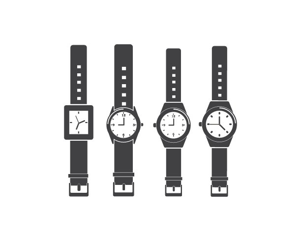 手表图标矢量模板设计图片下载