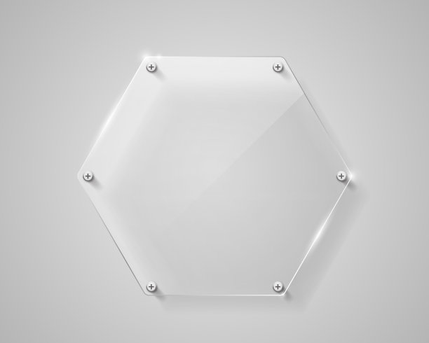 逼真的菱形图透明玻璃框架与阴影。现代的背景。图片下载