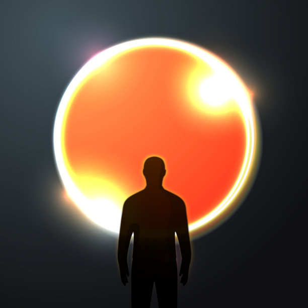 未来主义风格中的向量旗人和光束图片下载