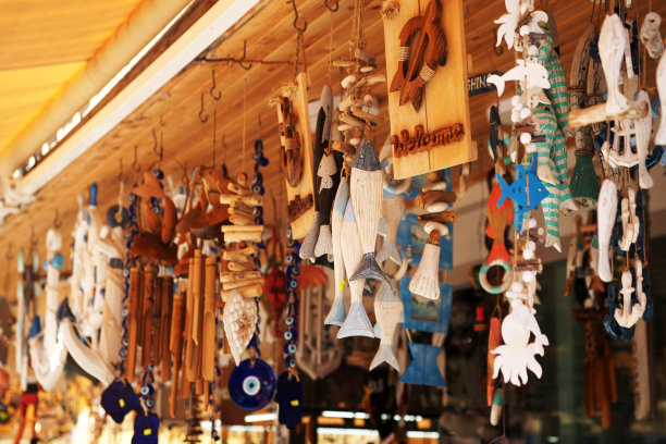 传统的土耳其纪念品-风铃图片下载