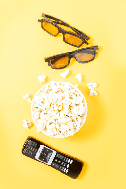 爆米花和3d眼镜图片下载