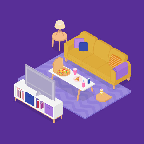 等距电视房图片下载