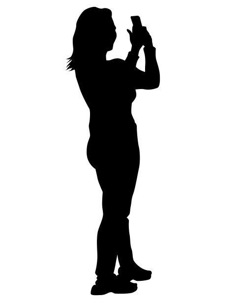 智能手机的女孩图片下载