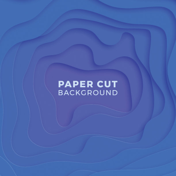 3D几何背景与现实剪纸蓝色层。矢量设计布局的介绍，传单，邀请，海报，横幅图片下载