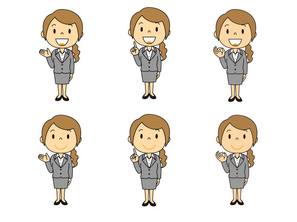 适合女性手势插图集图片下载