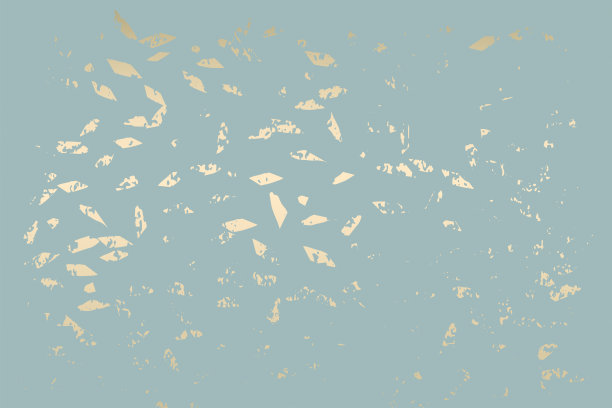 冬季抽象叶灰色蓝色金色背景。时髦的印花与植物图案图片下载