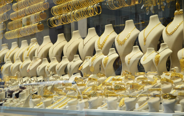 珠宝和黄金展柜图片下载