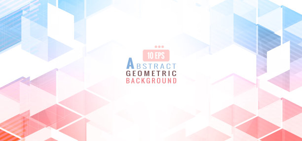 几何立方体图形模板横幅BG图片下载