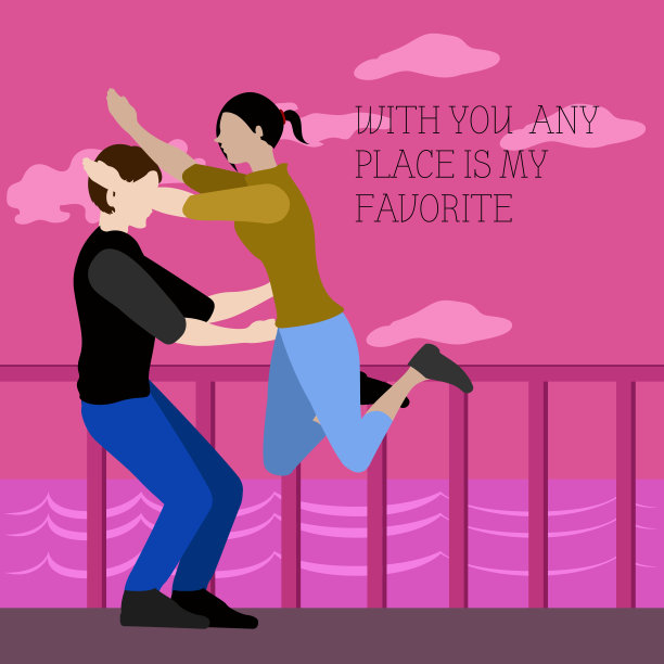 浪漫情侣卡图片下载