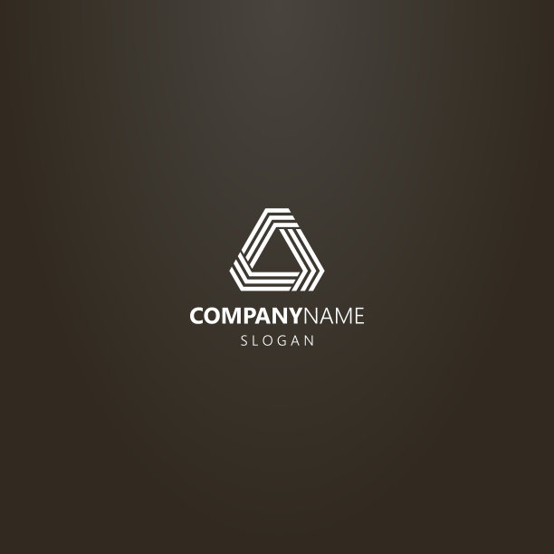 简单的矢量线艺术标志现代的未来主义三角形结构三线与钝角图片下载