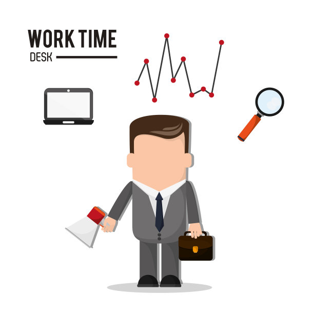 工作时间及办公用品设计图片下载