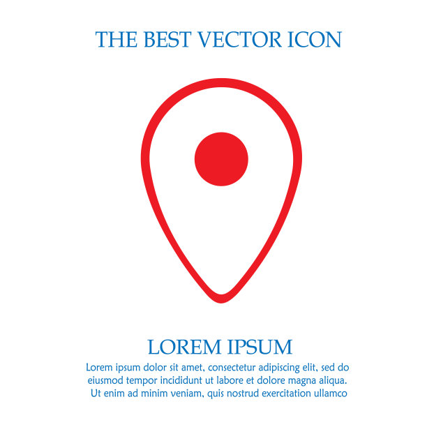 地图指针向量图标eps 10。标记符号。标记符号。图片下载