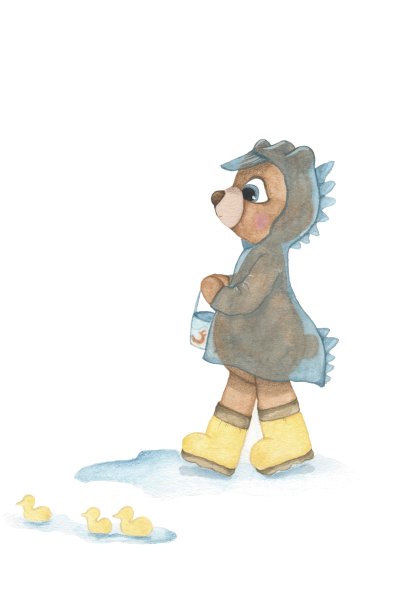 熊宝宝根据不同的天气穿衣服图片下载